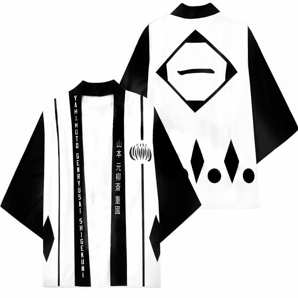 Bleach Captain Coat - Print Japanese Harajuku Kimono Anime Cosplay
