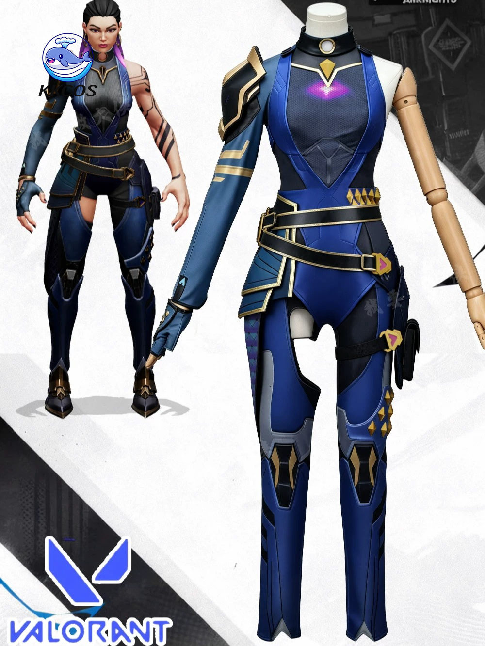 Quality Anime Cosplay - KKCos VALORANT Reyna Cosplay Costume High
