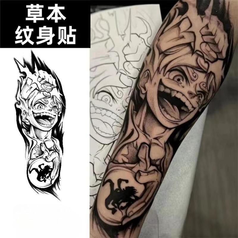 Anime Cosplay One Piece - One Piece Luffy herbal tattoo sticker,