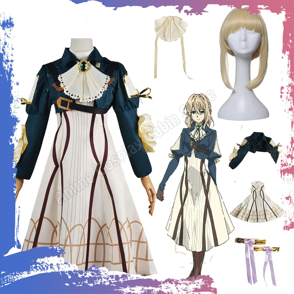 Violet Evergarden Dress - Anime Violet Evergarden Cosplay Costume Wig