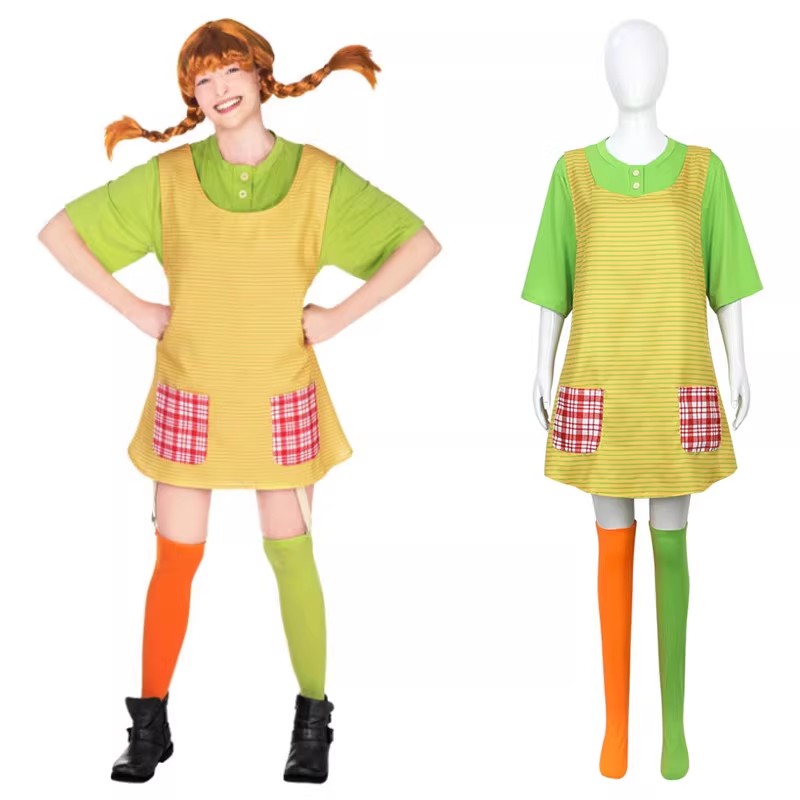 Anime Cosplay Japanese Girl - Piippi Cosplay Costume Adult Green Dress