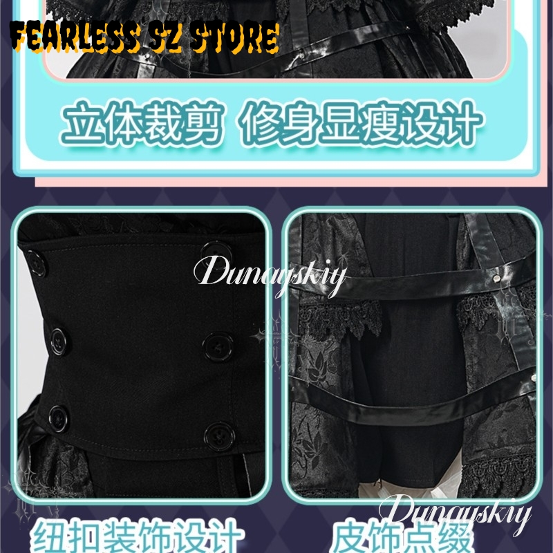 Girl Gothic Dress Halloween Ca - Anime Cosplay Japanese Girl recension och pris