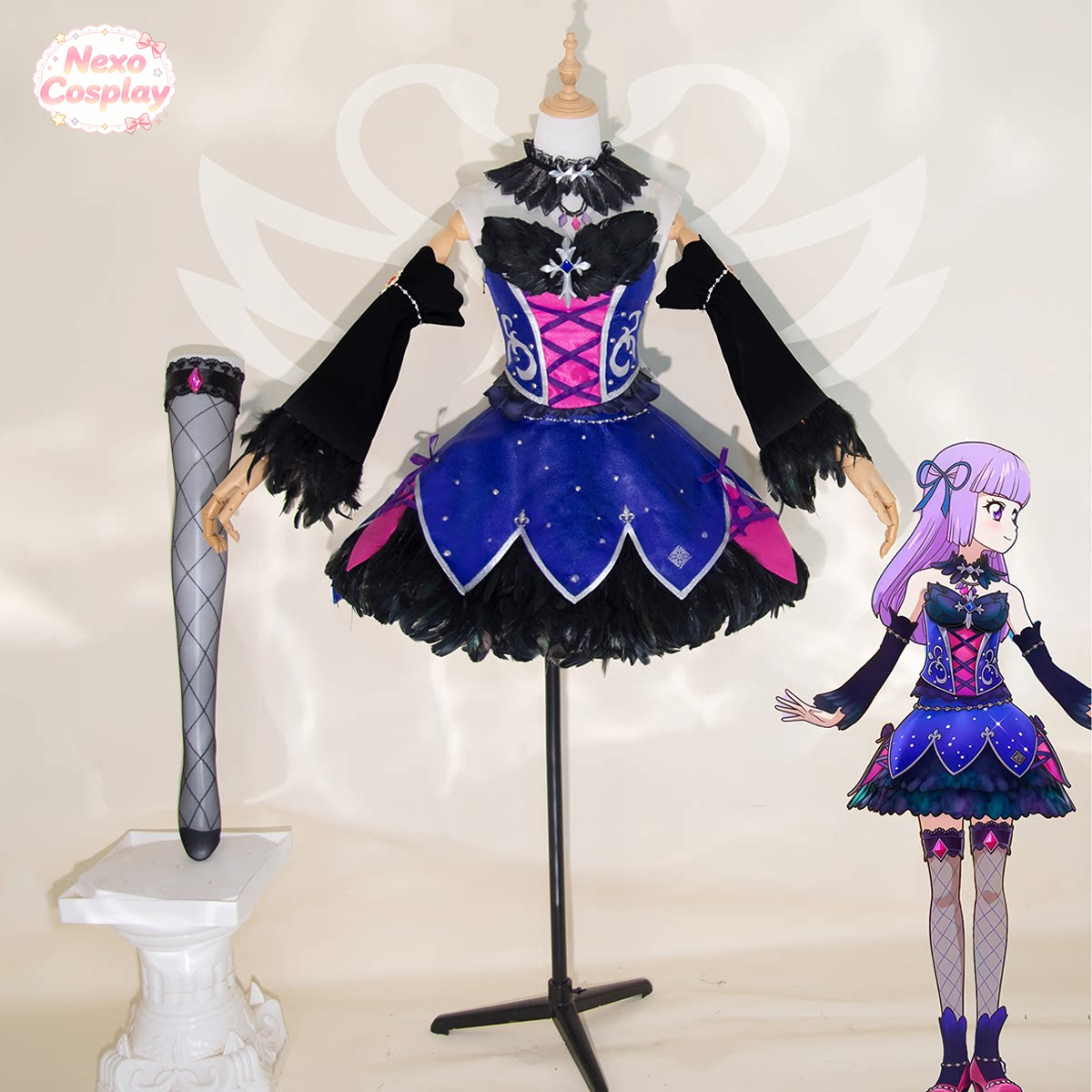 Sumire Hikami Cosplay Costume  - Cosplay Anime Black recension och pris