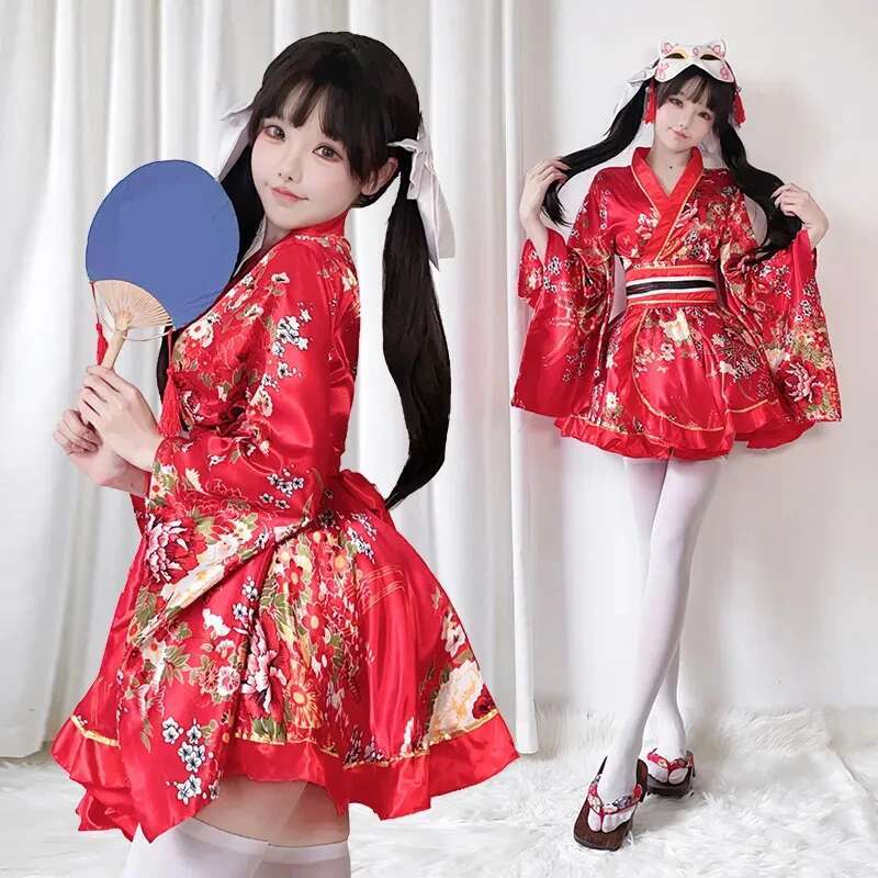 Japanese Modified Kimono Dress - Anime Cosplay Japanese Girl recension och pris