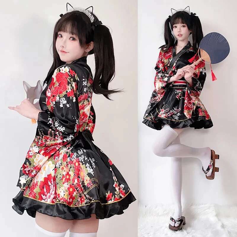 Japanese Modified Kimono Dress - Anime Cosplay Japanese Girl recension och pris