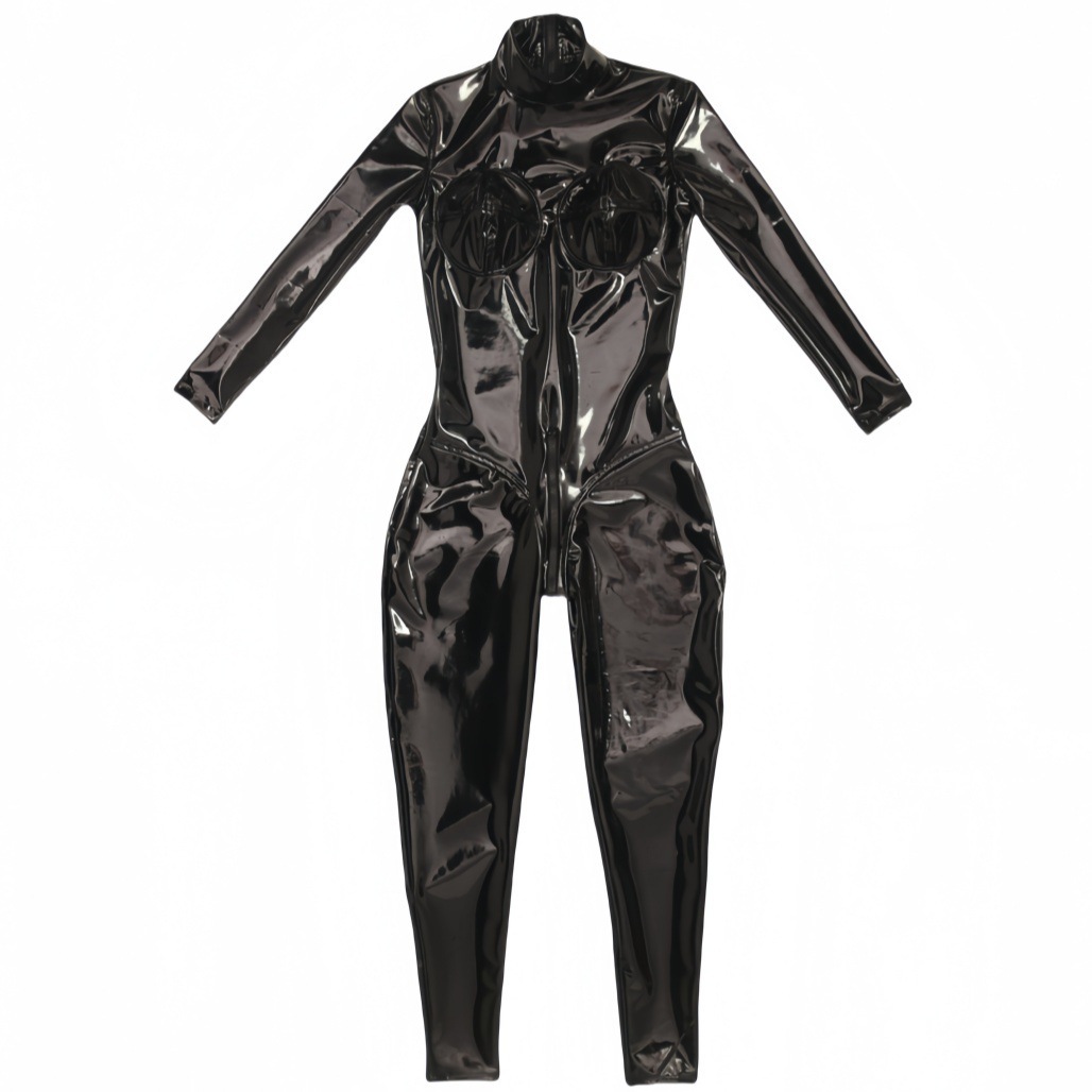 Women Sexy Black Shiny PU Leat - Cosplay Anime Black recension och pris
