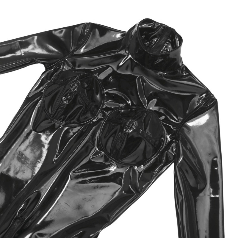 Women Sexy Black Shiny PU Leat - Cosplay Anime Black recension och pris
