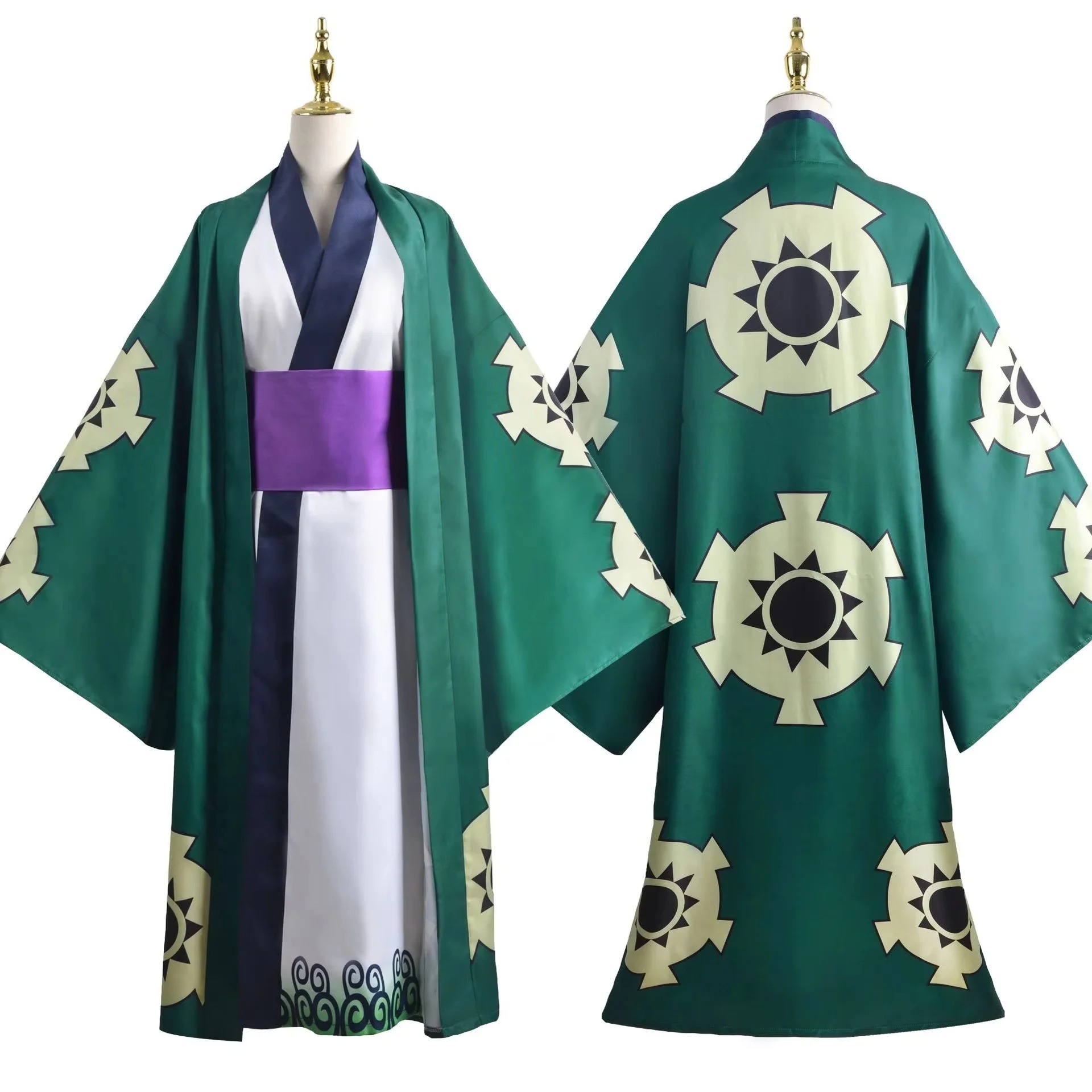 Green Roronoa Zoro Kimono Cosp - Anime Cosplay One Piece recension och pris
