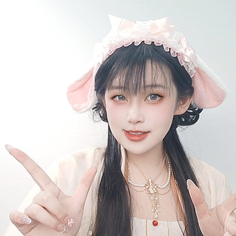 Lolita Rabbit Ear Headband Wom - Anime Cosplay Girl Photo recension och pris